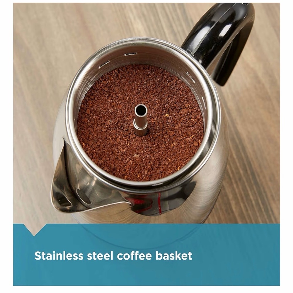 Farberware Stainless Steel Kettle - Silver & Black Accent - Picture 3 of 10